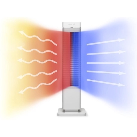 Clean Air Optima® CA-904W - 2in1 Design Ventilator Elektrische Kachel - Verwarmen en Koelen - Stoffilter - Draaicirkel (oscillatie): 80º - Digitale thermostaat instelbaar 15-35°C
