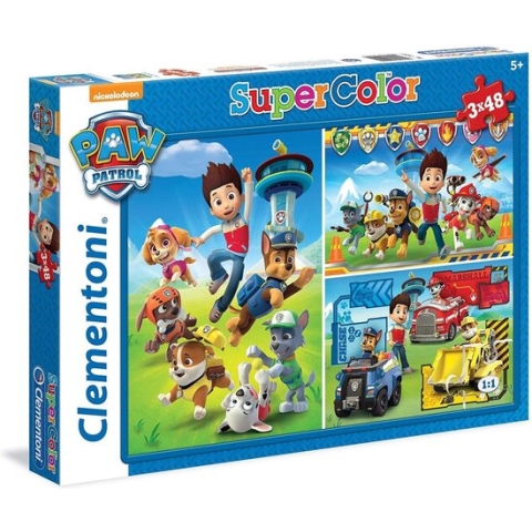 Clementoni Kinderpuzzels - Paw Patrol 3 Puzzels van 48 Stukjes, Puzzel, 4+ jaar - 25209