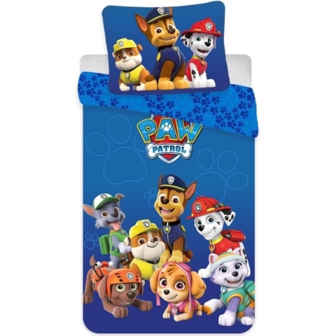 PAW Patrol Dekbedovertrek Team - Eenpersoons - 140  x 200 cm - Blauw