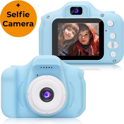 Denver Kindercamera Full HD - 2 in 1 Camera - Selfies - 40MP - Digitale Camera Kinderen - Foto en Video - KCA1340 - Blauw