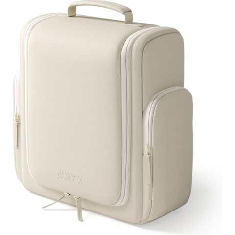 ONYX® Toilettas Beige - Interne Organizers - Make-Up Spiegel - Hangbaar - Duurzaam PU-Tech Materiaal - Large