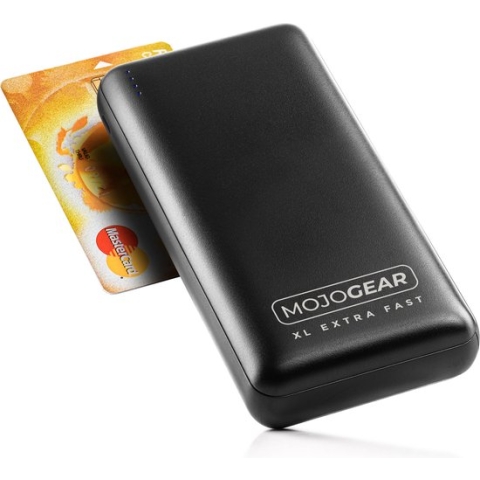 MOJOGEAR 20.000 mAh Extra Fast Powerbank - 3 apparaten tegelijk opladen - 2x USB / USB C / Micro USB - Geschikt voor snelladen van o.a. Apple iPhone / Samsung - Zwart