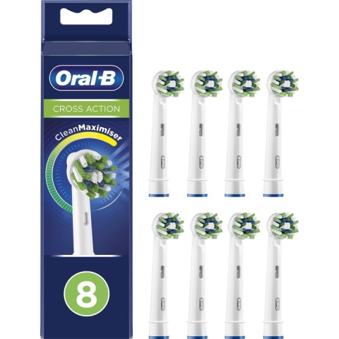 Oral-B CrossAction - Met CleanMaximiser-technologie - Opzetborstels - 8 Stuks