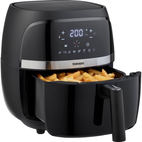 Tomado TAF3202B - Airfryer - Heteluchtfriteuse - 3,2 liter inhoud - Digitaal display - 500 gr friet - Zwart
