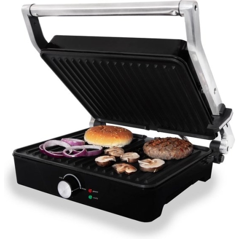 Tomado TGC4001S - Grote contactgrill - Instelbare temperatuur - 2000 Watt - Zwart, RVS