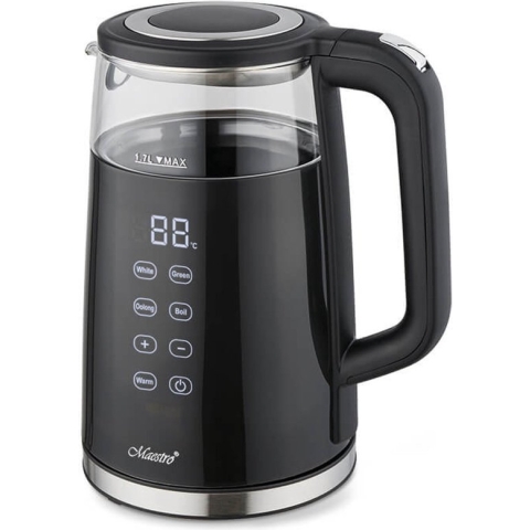 Maestro MR-049 - Waterkoker 1.7L met aanraakscherm - Snoerloos - 1850-2200W - Zwart