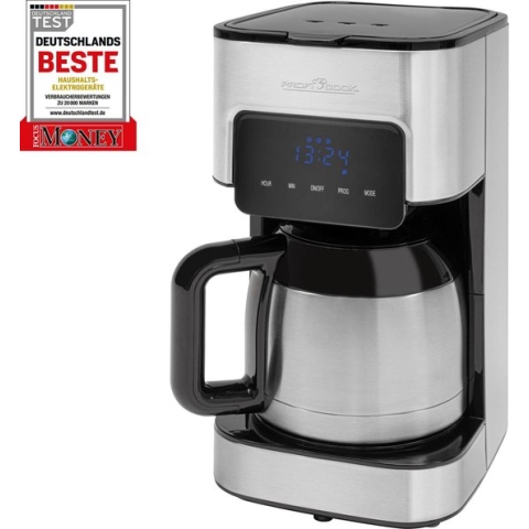 ProfiCook KA 1191 - Koffiezetapparaat - Zwart/ RVS  - Capaciteit koppen: 10  - Thermoskan