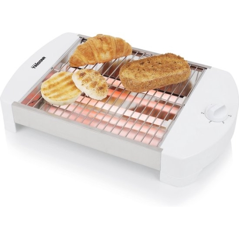 Tristar Vlakke Broodrooster BR-2400 - 23 x 20 cm - voor Brood, Bagels en Croissants - Wit