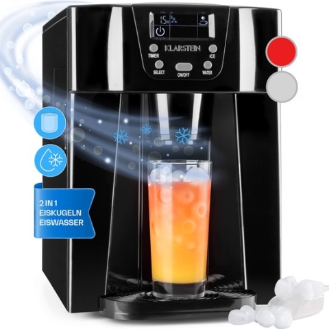 Klarstein Ice Volcano 2G ijsblokjesmachine - Voor het maken van ijsblokjes - 12 kg per dag - Met ledverlichting - 2 liter inhoud - 6-10 min