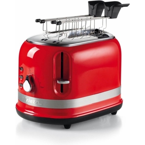 Ariete - Broodrooster - 2 snede(n) - Rood - 815 W - Inclusief Tosti-Ijzers