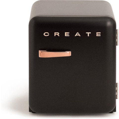 CREATE RETRO FRIDGE 48L ROSE GOLD - Koelkast - 3 Planken - Zwart