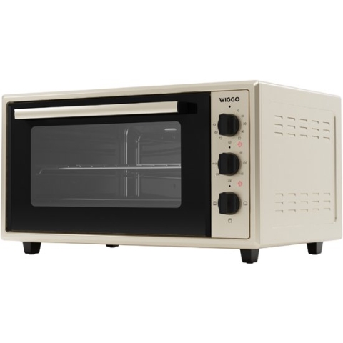 Wiggo WMO-E456(C) - Vrijstaande Mini Oven - 45 liter - 2000 Watt - Timer - Creme