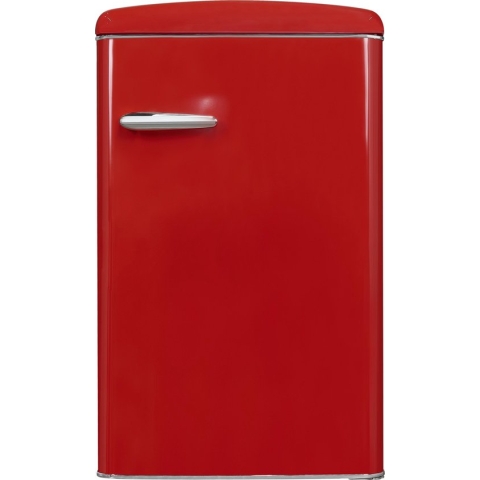 Exquisit RKS120-V-H-160FR - Tafelmodel Koelkast - Retro - LED Verlichting - 122 Liter - 41dB - Rood