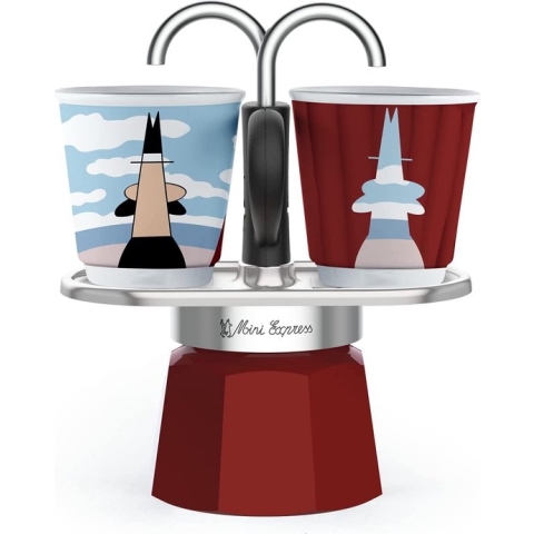 Bialetti Mini Express Magrite - Set met 2 kopjes
