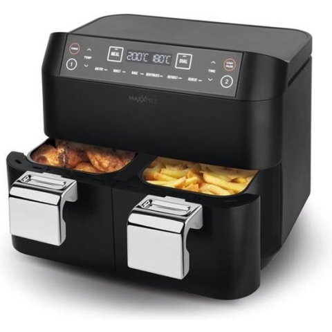 MAXXMEE Airfryer met dubbele mand - 2 x 3,8 l - 2400W