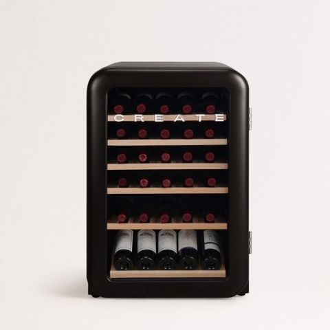 CREATE - WINECOOLER RETRO XL - Elektrische wijnkelder met 45 flessen - 115 liter - 75cl flessen - 4° tot 22°