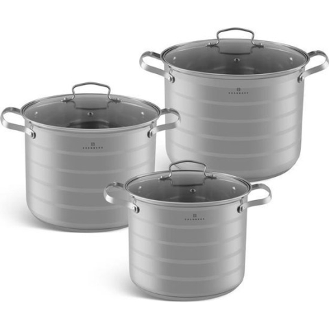 Edënbërg Classic Line - Luxe Pannenset - RVS - 6 delig - Sandwichbodem