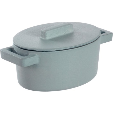 Braadpan Grijs 13 cm x 10 cm incl deksel - Sambonet