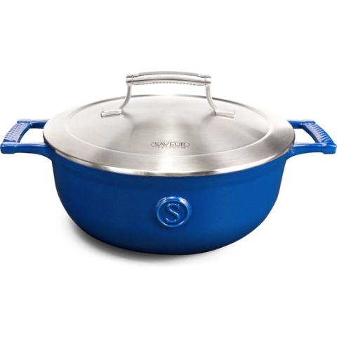 Saveur Selects - Voyage series - Gietijzeren Hapjespan 25cm - PFAS vrij - Classic Blue