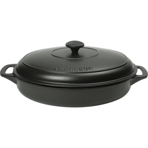 Chasseur Ovale Stoofpot Zwart 3.1l