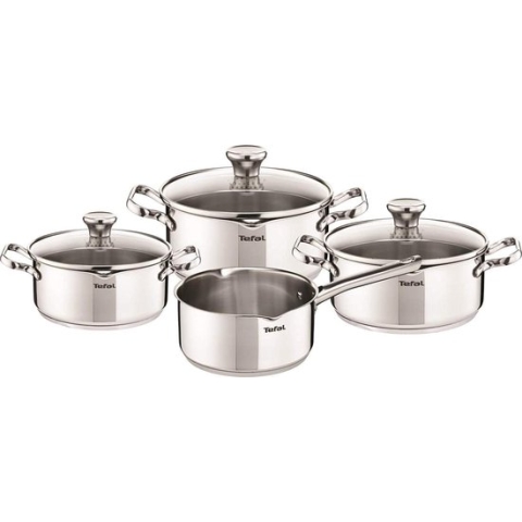 kookset - 7-delig - Glazen deksel met ingebouwd vergiet - Handige schenkrand - Ook geschikt voor inductie