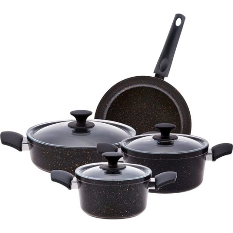 kookpotten / pannen set - Non-stick / Koekenpannenset, frying pan set, PFAS-vrij, vaatwasserbestendig