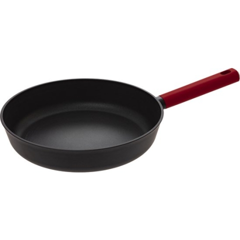 Secret de Gourmet - Koekenpan - Alle kookplaten/warmtebronnen geschikt - zwart/rood - Dia 29 cm