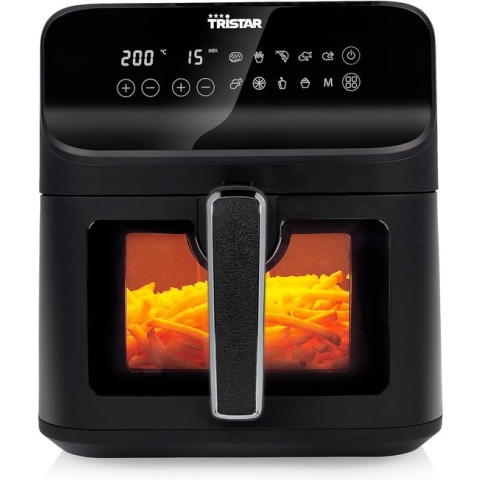 Tristar Airfryer XXL FR-9037 - Met Kijkvenster - Heteluchtfriteuse Groot - 6,2 Liter - 10 programma's - Zwart