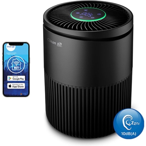 Clean Air Optima® CA-503B Compact Smart - Intelligente HEPA UV-C Ionisator Luchtreiniger - 360° Airflow - Ultrastil met sleepmode! <10dB(A)!