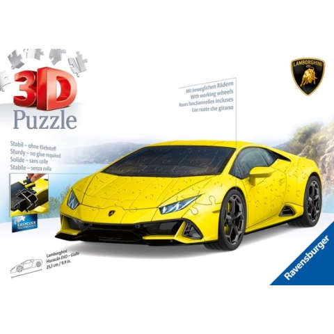 Ravensburger Lamborghini Huracán EVO Giallo - 3D Puzzel - 108 stukjes