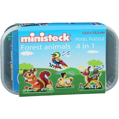 Ministeck Bosdieren-box 4-in-1 500-delig