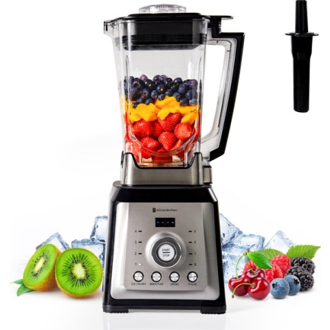 KitchenBrothers Power Blender - 2000W - 2L - Smoothie Maker - IJscrusher - 8 Standen - 4 Snelheden