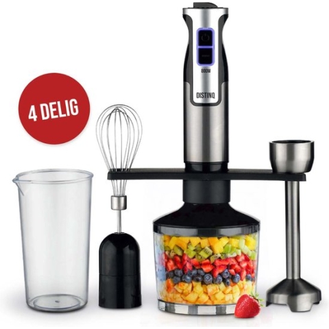DistinQ Staafmixer Set - 4-delig - 800 Watt - Hakmolen - Staafmixer - Garde & Maatbeker