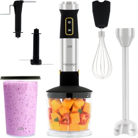 JAP ForceBlend F2 - Staafmixer set 5in1 - Ice crusher - 21 snelheden en turbo - Extra krachtig 1500w - Met elektrische hakmolen