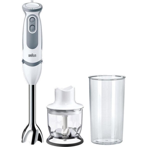 Braun MultiQuick 9 MultiQuick 5 Vario MQ 5220 WH 0,6 l Staafmixer 1000 W Grijs, Roestvrijstaal, Wit