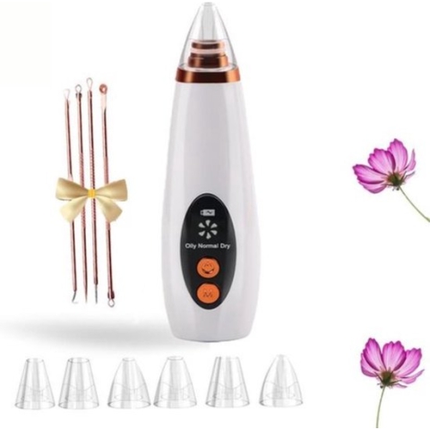 Femmezz Premium Blackhead Remover | Poriënreiniger | Mee eters verwijderen | Acne | Comedonenlepels | Huidverzorging | 6 opzetstukken en gezichtsmasker