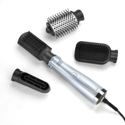 BaByliss Hydro-Fusion 4-in-1 Föhnborstel AS774E - 1000W - Dubbel ionisch systeem - Multistyler met 4 opzetkoppen - Coolshot