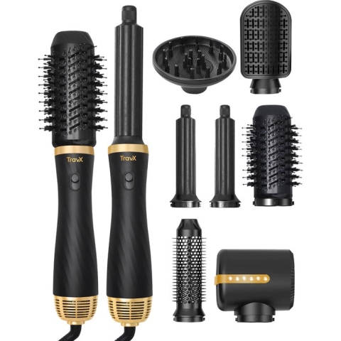 TravX 7 in 1 Fohnborstel - Krultang - Krulborstel - Airstyler - Hairwrap - Multistyler - 2023 Editie