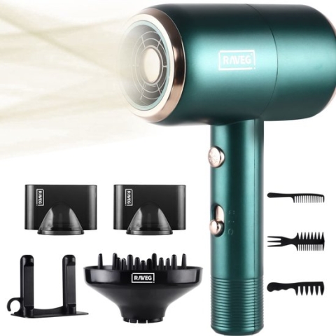 Föhn met Diffuser Krullen Ionische Haardroger Haarföhn Krullen - Meerdere kleuren - RAVEG