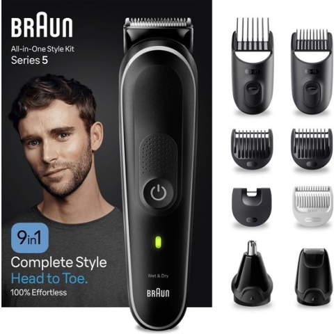 Braun All-In-One Baardtrimmer - Series 5 MGK5410 - 9-in-1 Set Trimmer