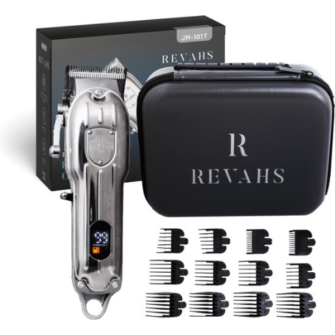 Revahs Professionele Draadloze Tondeuse - Baardtrimmer & Hoofdhaar inclusief Travel Bag - Tondeuses - Snor - Tondeuses Mannen - Hair Clipper & Haartrimmer - Reistas
