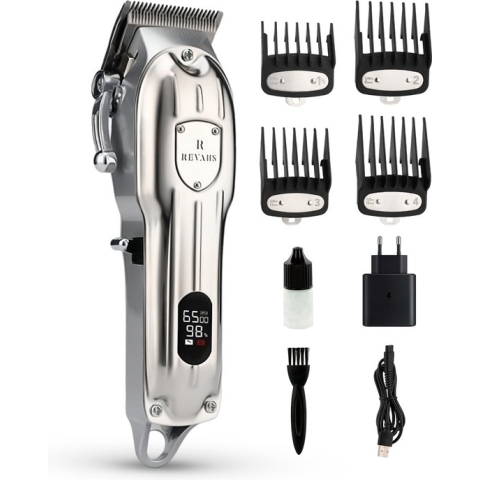 Revahs Professionele Tondeuse voor Mannen - Cheveux Haar - Hoofdhaar - Baardtrimmer - Hair Clipper - Haartondeuse - Tondeuse Draadloos Mannen - Tondeuses