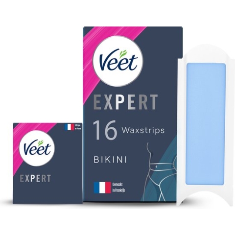 Veet Expert Ontharingsstrips - Bikinilijn - Gevoelige huid - 16 stuks