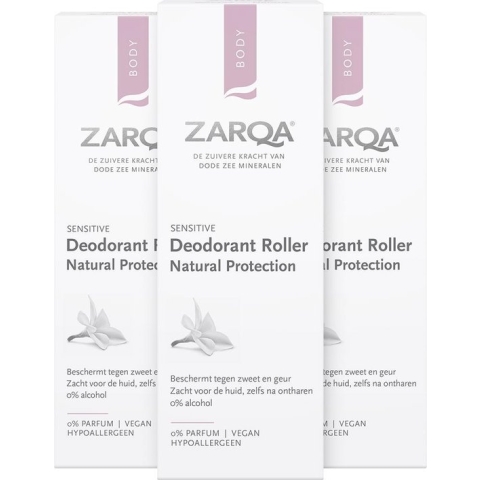 3x Zarqa Deodorant Roller Sensitive 50 ml