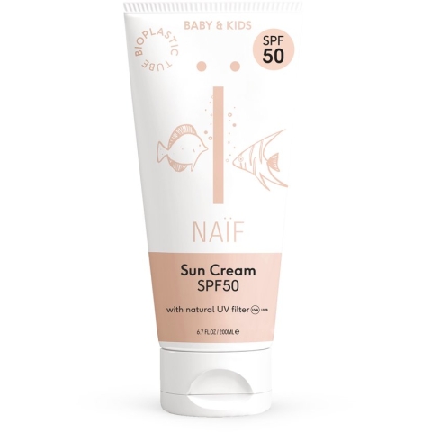 Naïf Zonnebrandcrème - Baby en Kids - SPF 50 - 200ml - met Natuurlijke Ingrediënten