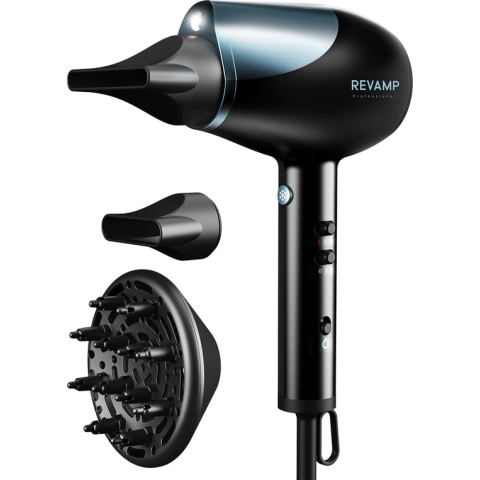 Revamp Progloss DR6000 Föhn met Diffuser - Positieve en Negatieve ionen - Haardroger met 4 Warmtestanden - Beschermt Het Haar Tegen Uitdroging - 1800 W