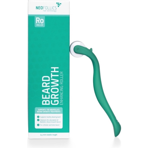 Neofollics  Baardgroei stimulerende roller - Beard Growth Enchancing Roller - stimuleerd de baardgroei