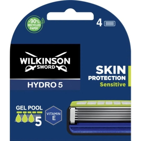 Wilkinson Sword Hydro 5 Scheermesjes Skin Protection Sensitive 4 stuks