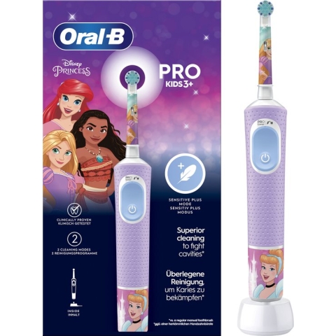 Oral-B Pro Kids - Princess - Elektrische Tandenborstel - Ontworpen Door Braun
