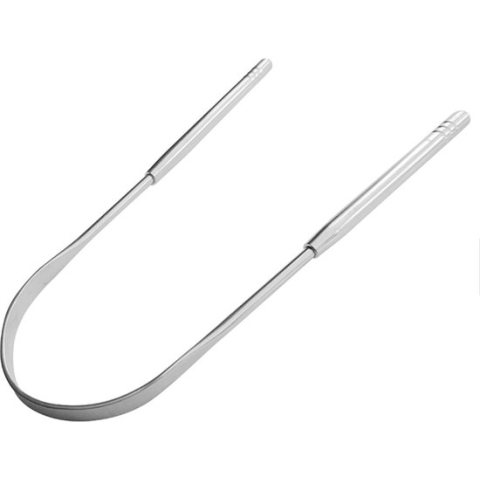 Hygiënische Tongreiniger - Zilverkleurig - Metaal